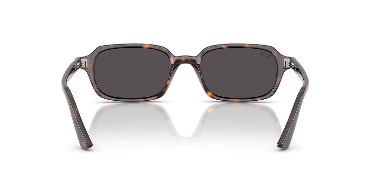 Ray-Ban RB4455 Rectangle Sunglasses in Dark Grey / Havana, detail view