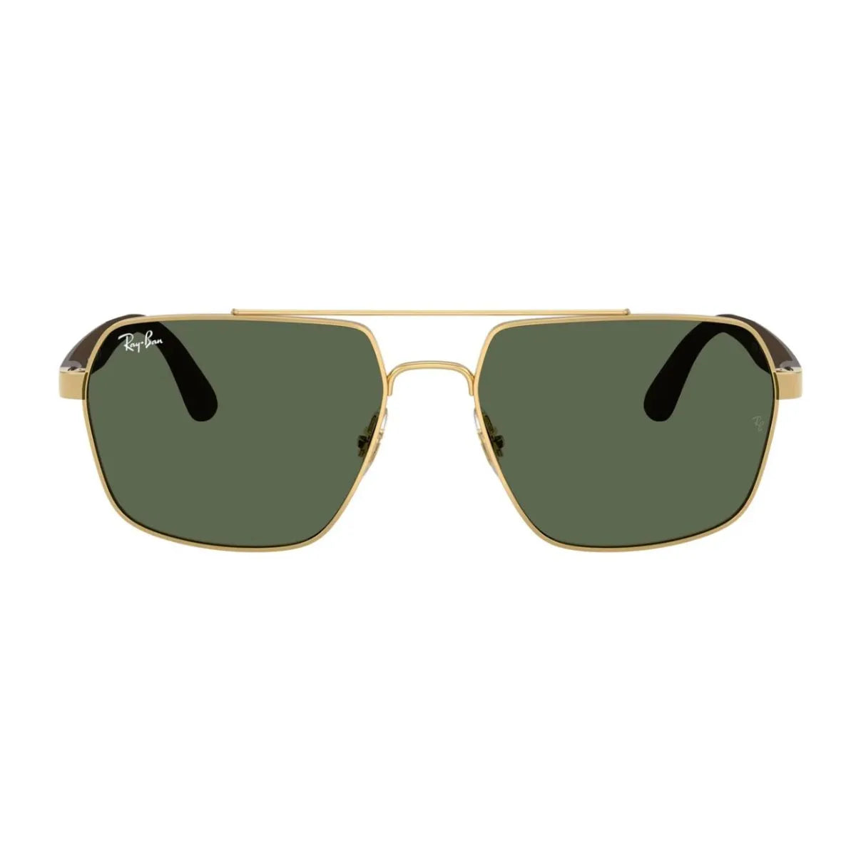 Ray-Ban RB3785 Square Sunglasses in Dark Green / Gold, front view