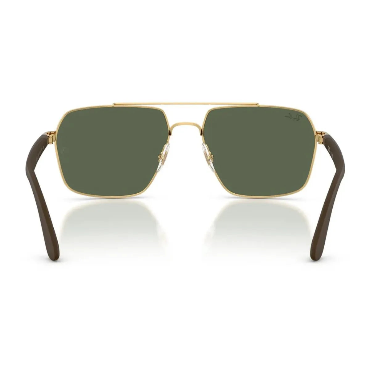 Ray-Ban RB3785 Square Sunglasses in Dark Green / Gold, detail view