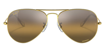 Ray-Ban RB3025 Aviator Sunglasses in Brown/Gold, angle view