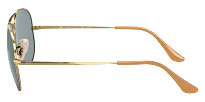 Ray-Ban RB3689 Aviator Sunglasses in Blue Gold, side view