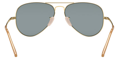 Ray-Ban RB3689 Aviator Sunglasses in Blue Gold, back view