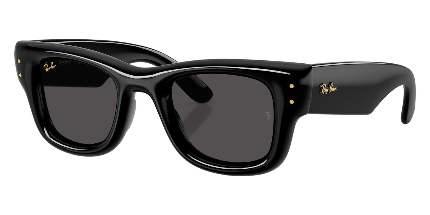 Ray-Ban RB4940 Square Sunglasses in Grey / Black, side view