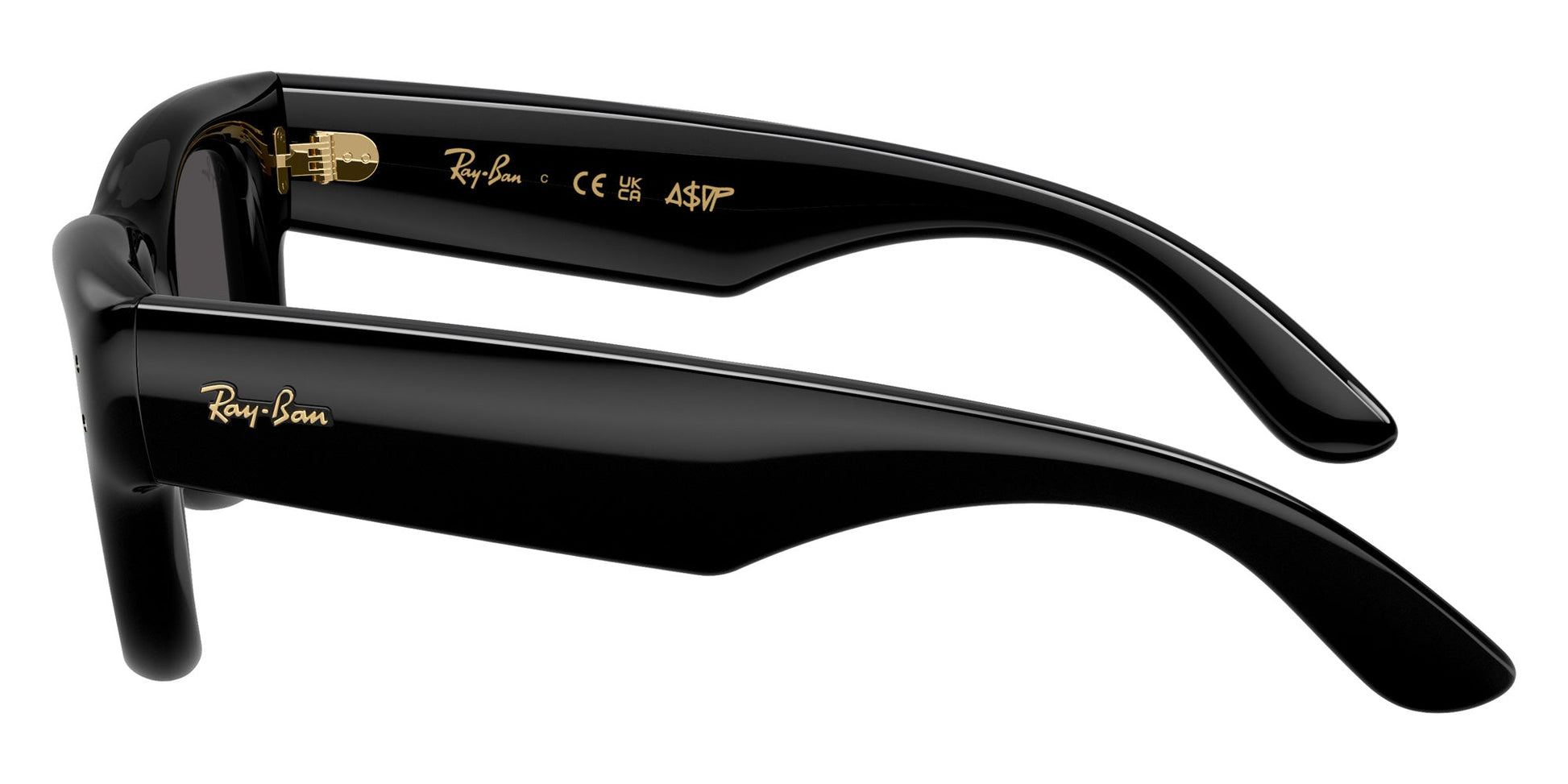 Ray-Ban RB4940 Square Sunglasses in Grey / Black, angle view