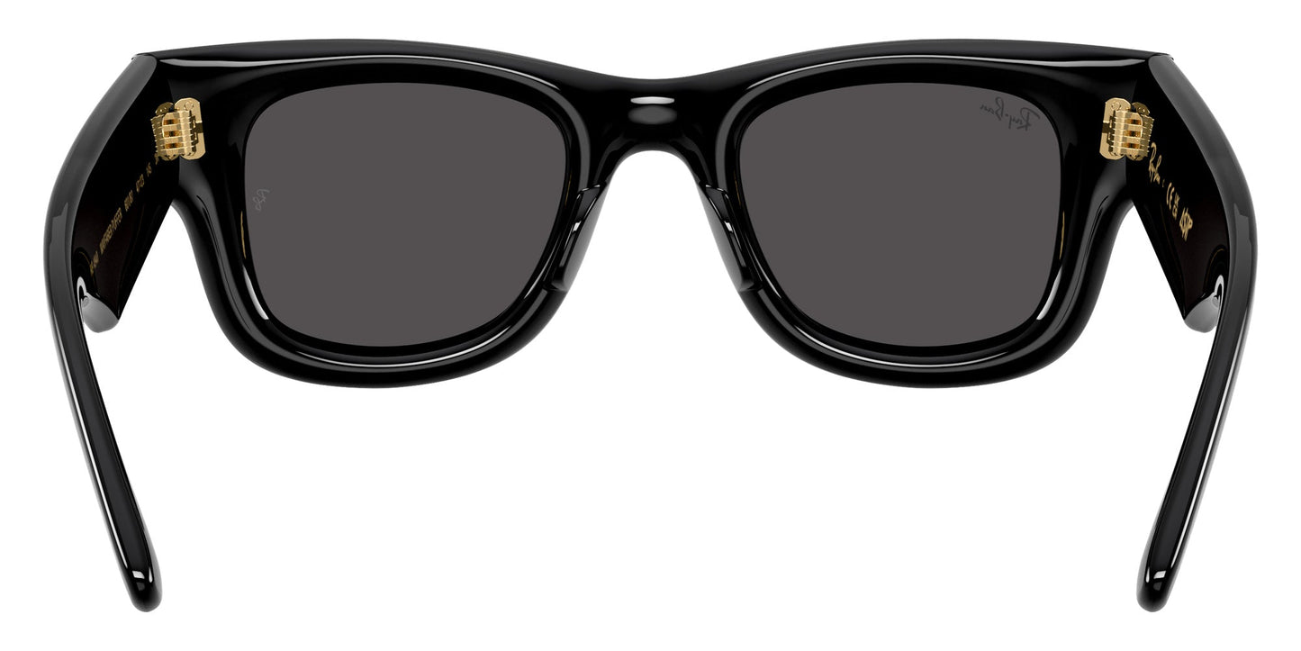 Ray-Ban RB4940 Square Sunglasses in Grey / Black, back view