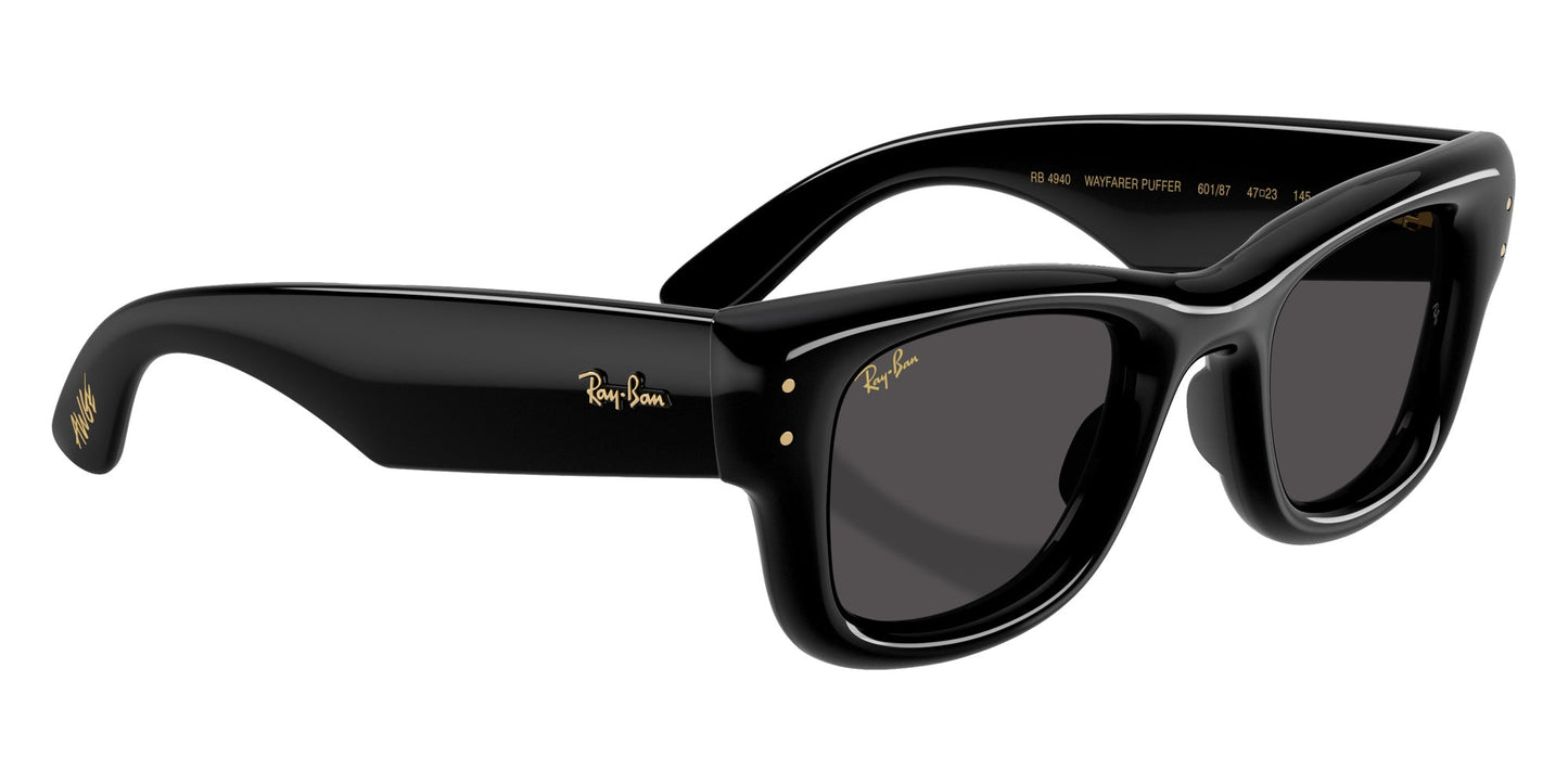 Ray-Ban RB4940 Square Sunglasses in Grey / Black, detail view