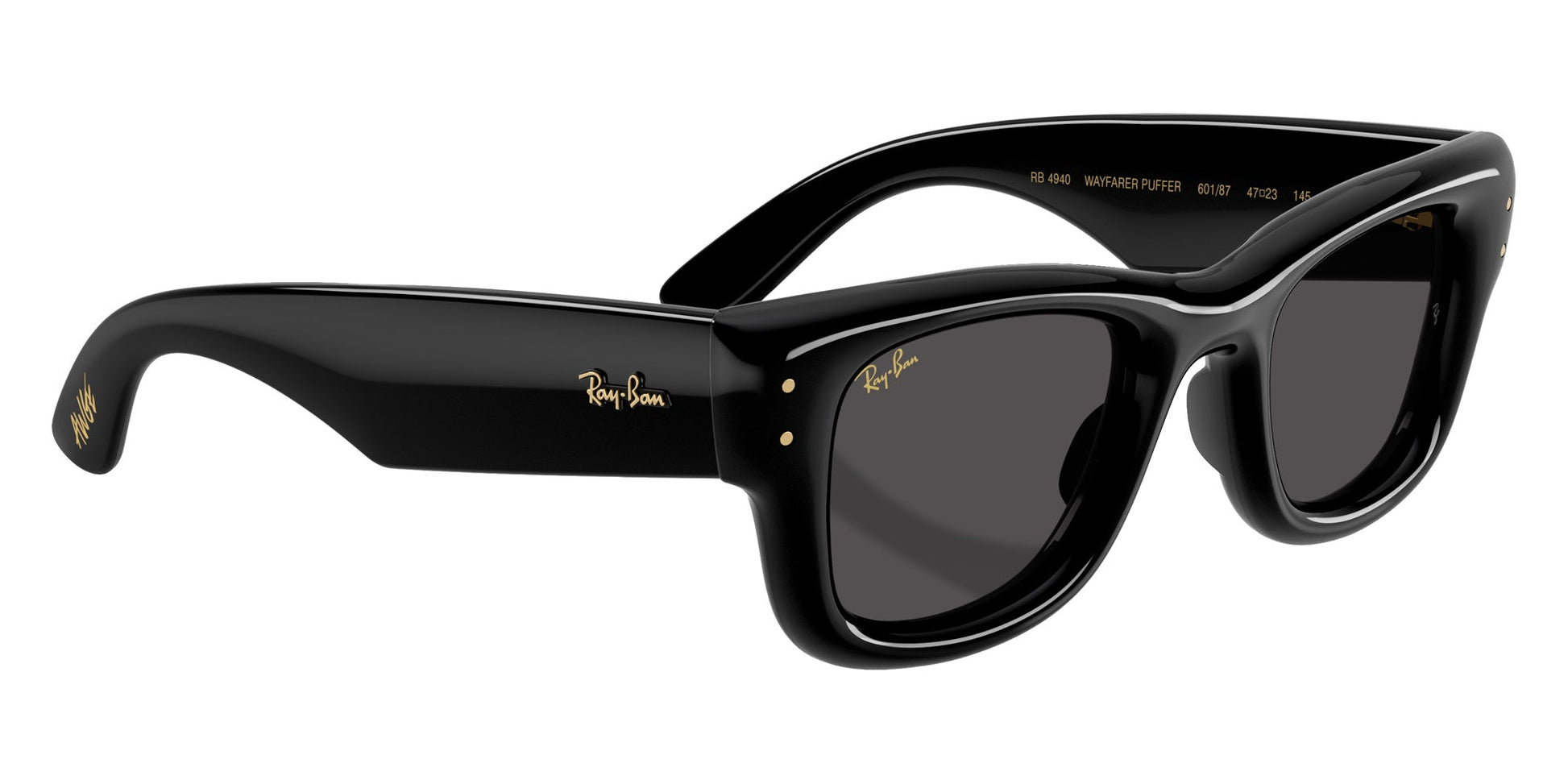 Ray-Ban RB4940 Square Sunglasses in Grey / Black, detail view