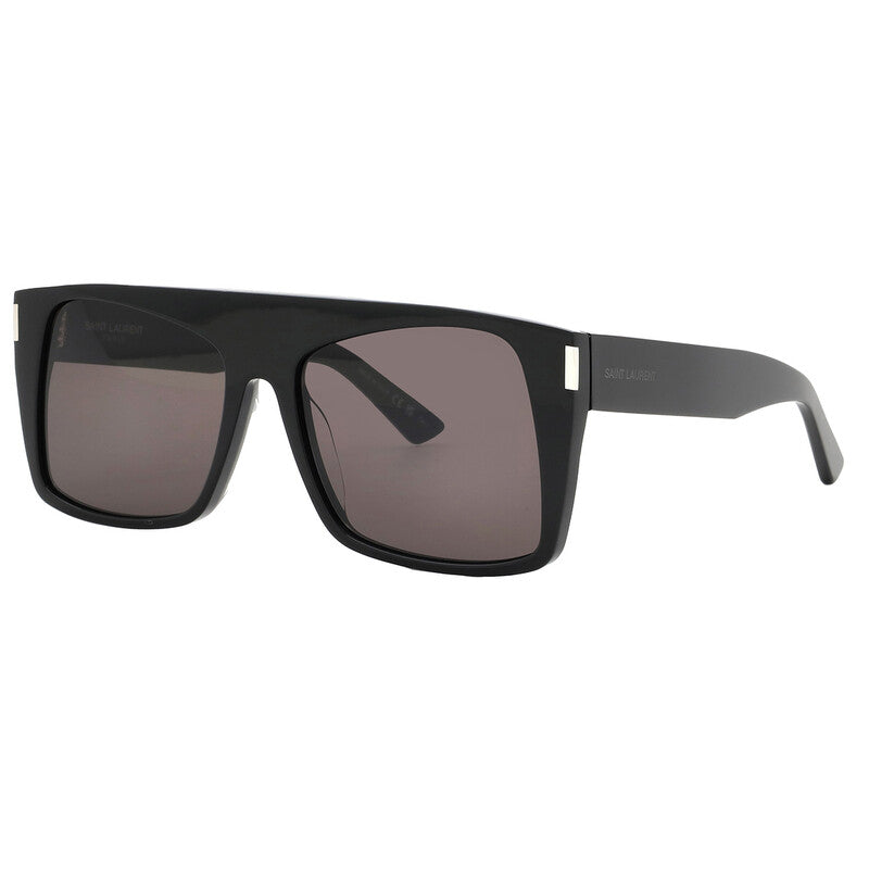 Saint Laurent SL651/S Geometric Sunglasses in Black/Black, side view