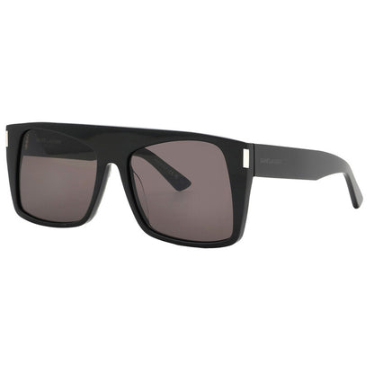 Saint Laurent SL651/S Geometric Sunglasses in Black/Black, side view