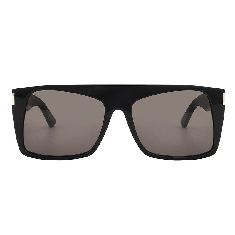 Saint Laurent SL651/S Geometric Sunglasses in Black/Black, front view