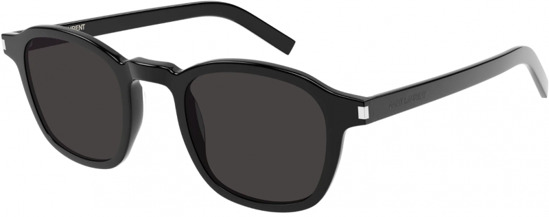 Saint Laurent SL549 Square Sunglasses in Black, front view