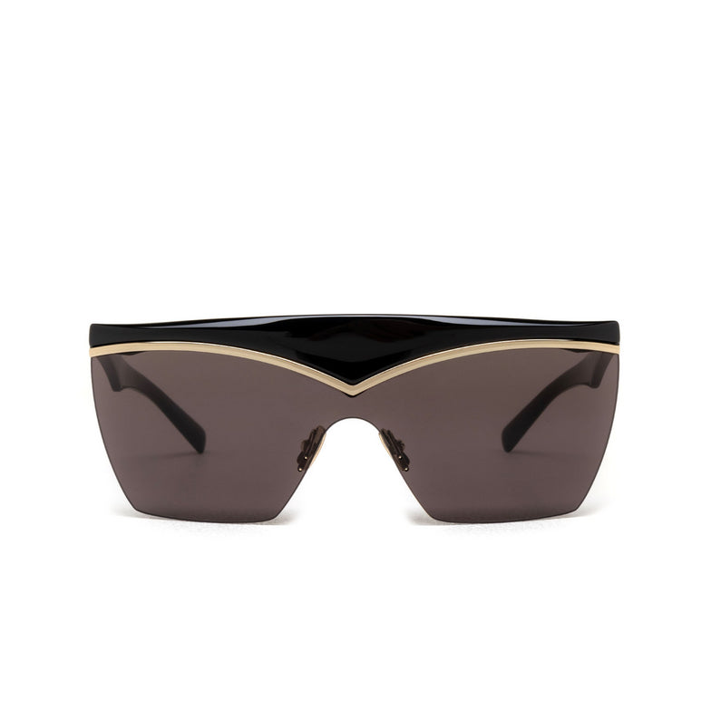 Saint Laurent SL614 Geometric Sunglasses in Black/Black, front view
