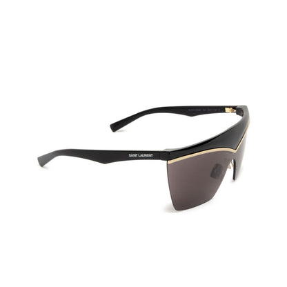 Saint Laurent SL614 Geometric Sunglasses in Black/Black, side view