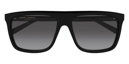 Saint Laurent SL904S Square Sunglasses in Grey Gradient/Black, side view