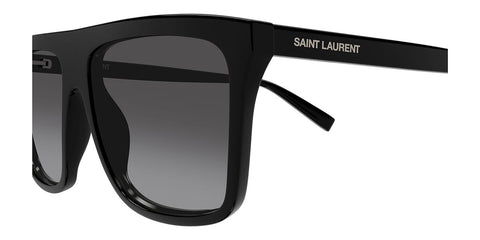 Saint Laurent SL904S Square Sunglasses in Grey Gradient/Black, angle view