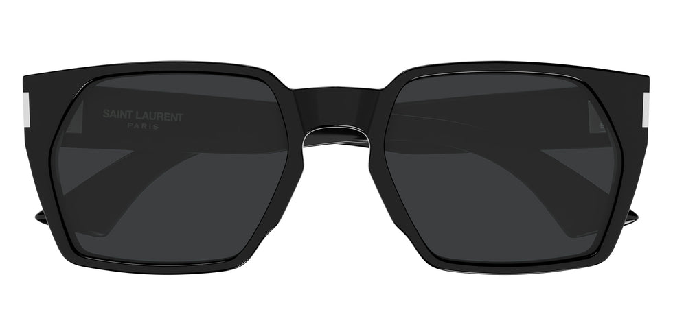 Saint Laurent SL894S Rectangle Sunglasses in Grey/Black, front view