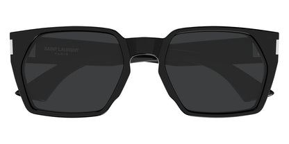 Saint Laurent SL894S Rectangle Sunglasses in Grey/Black, front view