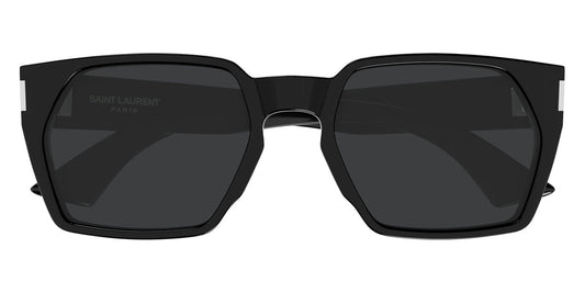 Saint Laurent SL894S Rectangle Sunglasses in Grey/Black, front view