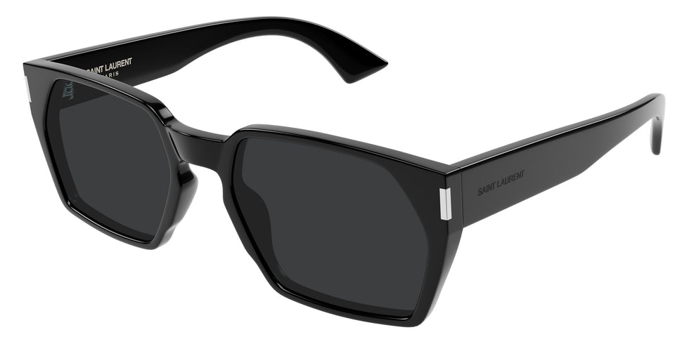 Saint Laurent SL894S Rectangle Sunglasses in Grey/Black, side view