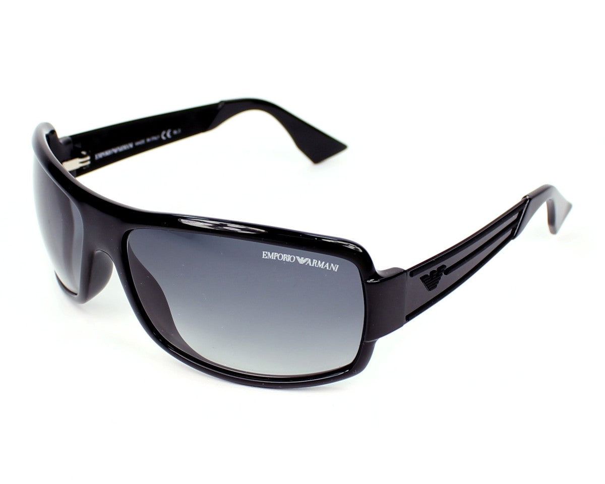 Emporio Armani EA9697/S Geometric Sunglasses in Grey Gradient Black, angle view