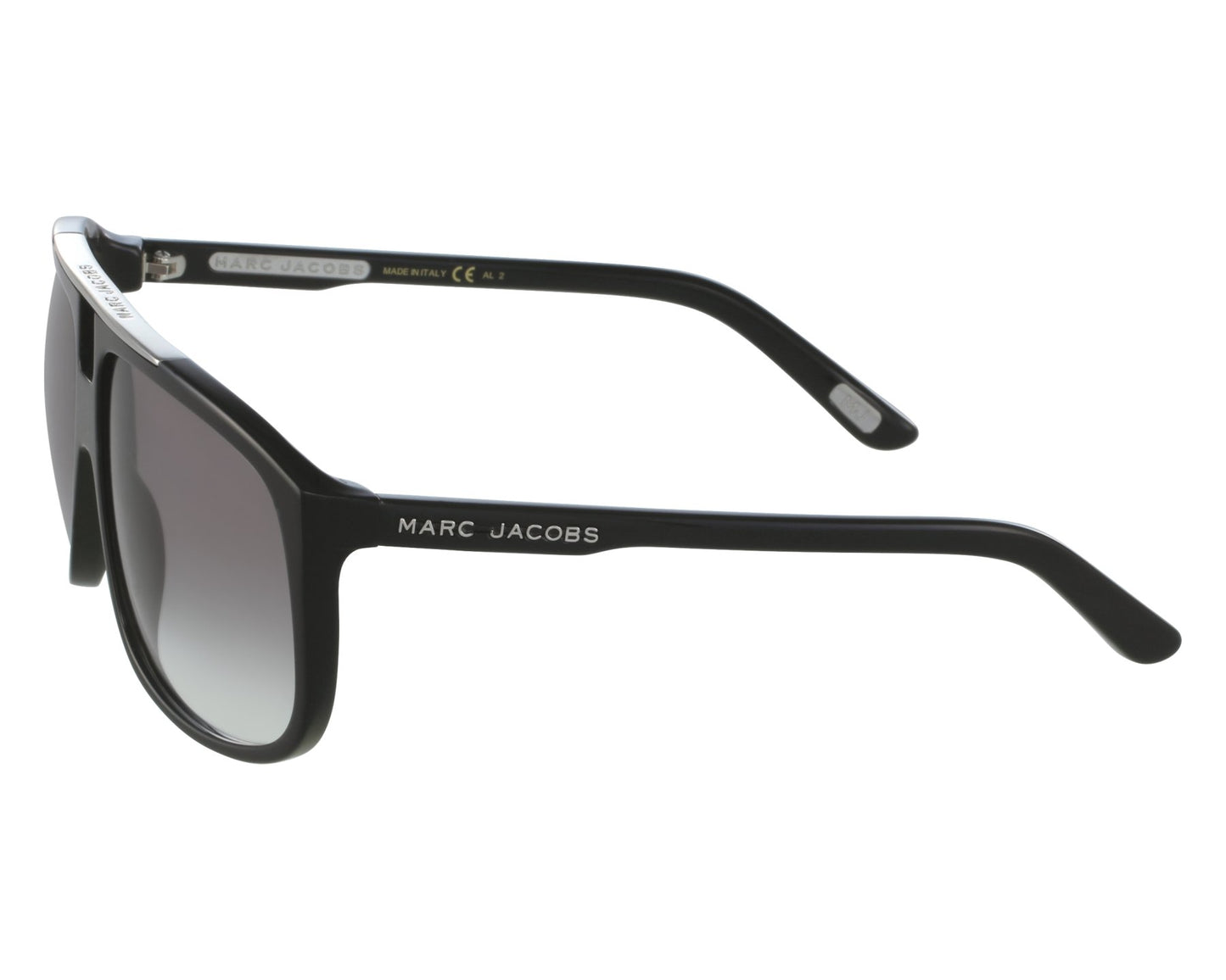 Marc Jacobs MJ252/S Square Sunglasses in Grey Gradient / Black, side view