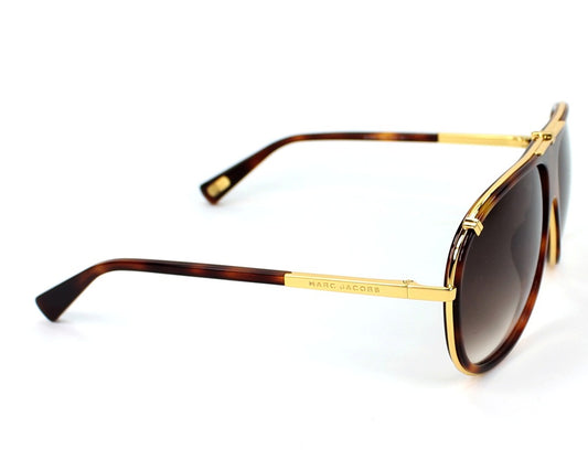 Marc Jacobs MJ306/S Pilot Sunglasses in Grey Gradient / Havana Gold, side view