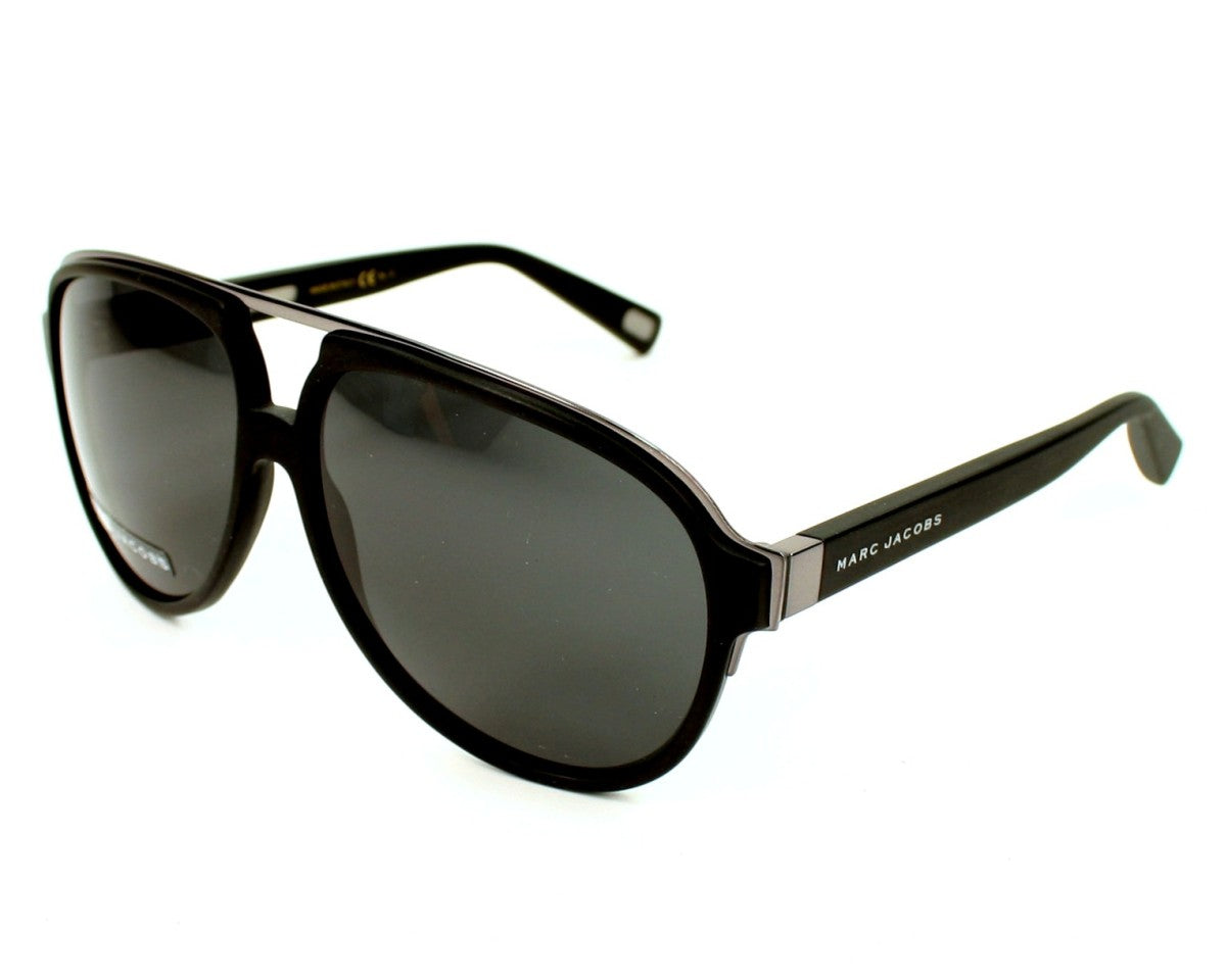 Marc Jacobs MJ421/S Pilot Sunglasses in Matte Black, front view