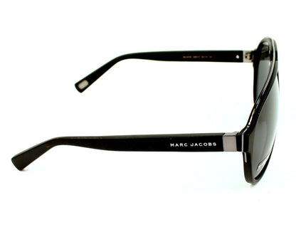 Marc Jacobs MJ421/S Pilot Sunglasses in Matte Black, angle view