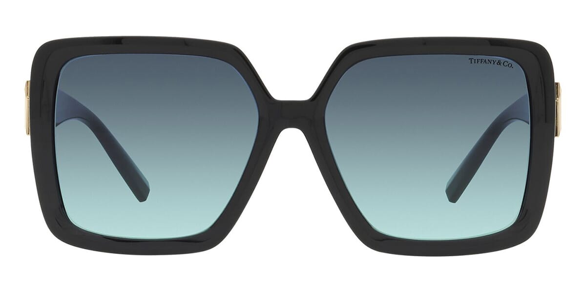Tiffany & Co. TF4206U/S Butterfly Sunglasses in Azure Blue Gradient Black, angle view