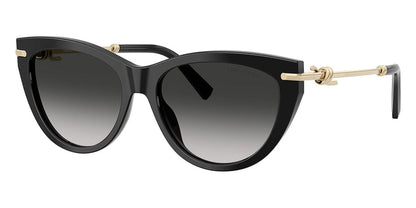Tiffany & Co. TF4253 Cat Eye Sunglasses in Grey Gradient / Shiny Black, front view