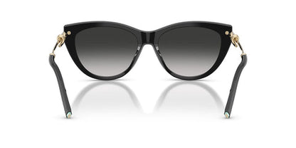 Tiffany & Co. TF4253 Cat Eye Sunglasses in Grey Gradient / Shiny Black, back view