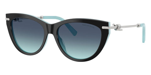 Tiffany & Co. TF4253 Cat Eye Sunglasses in Azure Blue Gradient / Black On Tiffany Blue, front view
