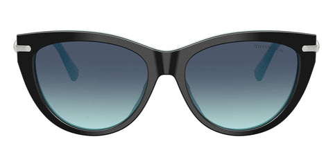 Tiffany & Co. TF4253 Cat Eye Sunglasses in Azure Blue Gradient / Black On Tiffany Blue, side view