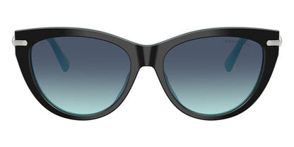 Tiffany & Co. TF4253 Cat Eye Sunglasses in Azure Blue Gradient / Black On Tiffany Blue, side view