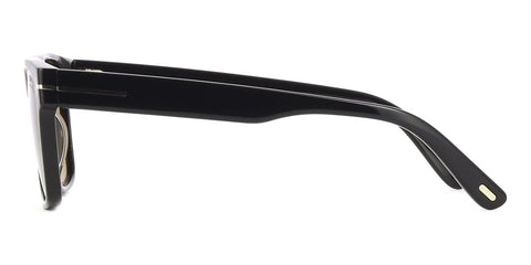 Tom Ford TF1205/S Square Sunglasses in Brown Light Mirror / Shiny Black, side view