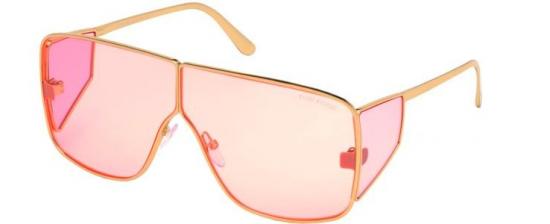 Tom Ford TF0708 Pilot Sunglasses in Pink / Gold, front view