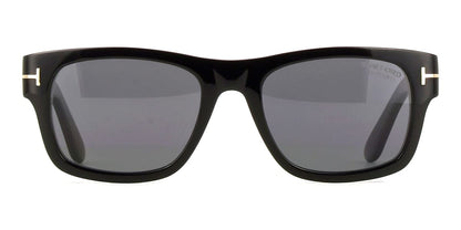 Tom Ford TF1303/S Square Sunglasses in Gradient Grey Lenses With Shiny Black Frame, side view