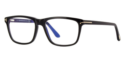 Tom Ford TF5479-B Rectangle Eyeglasses in Shiny Black, front view
