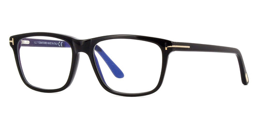 Tom Ford TF5479-B Rectangle Eyeglasses in Shiny Black, front view