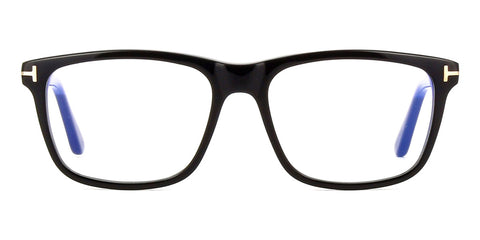 Tom Ford TF5479-B Rectangle Eyeglasses in Shiny Black, side view