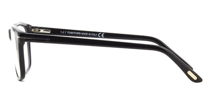 Tom Ford TF5479-B Rectangle Eyeglasses in Shiny Black, angle view
