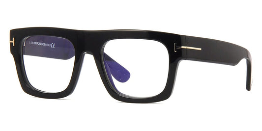 Tom Ford TF5634-B Square Eyeglasses in Shiny Black, front view