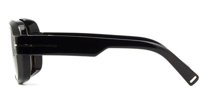 Tom Ford TF1101/S Square Sunglasses in Solid Grey Lenses With Shiny Black Frame, side view