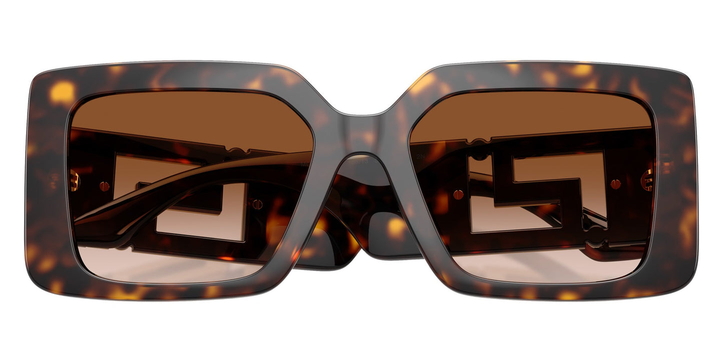Versace VE4505U/S Rectangle Sunglasses in Gradient Brown / Dark Tortoise, front view