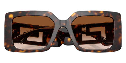 Versace VE4505U/S Rectangle Sunglasses in Gradient Brown / Dark Tortoise, front view