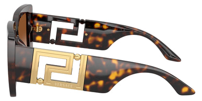 Versace VE4505U/S Rectangle Sunglasses in Gradient Brown / Dark Tortoise, side view