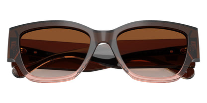 Versace VE4509U/S Cat Eye Sunglasses in Gradient Brown / Shiny Faded Brown, back view