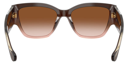 Versace VE4509U/S Cat Eye Sunglasses in Gradient Brown / Shiny Faded Brown, detail view