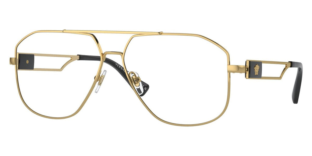 Versace VE1287 Pilot Eyeglasses in Gold, front view