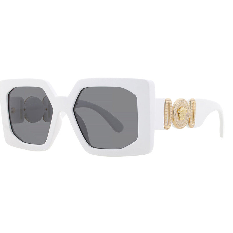 Versace VE4478U/S Square Sunglasses in Dark Grey / White, angle view